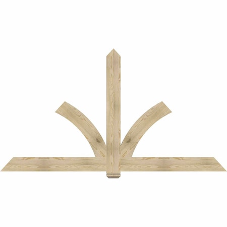 Ekena Millwork Redmond Rough Sawn Timber Gable Bracket, Douglas Fir, 96"W x 52"H x 2"D x 6"F, 13/12 Pitch GBW096X52X0206RED00RDF